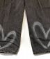 中古・古着 MIDNIGHT MOVE (ミッドナイトムーブ) heart denim pants グレー サイズ:S：6000円