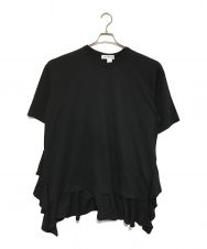 COMME des GARCONS SHIRT (コムデギャルソンシャツ) T-shirt with ruffles ブラック サイズ:Ⅼ