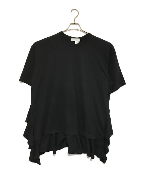 COMME des GARCONS SHIRT（コムデギャルソンシャツ）COMME des GARCONS SHIRT (コムデギャルソンシャツ) T-shirt with ruffles ブラック サイズ:Ⅼの古着・服飾アイテム