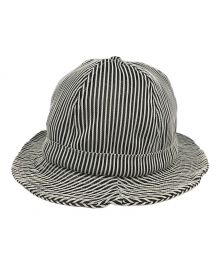 SUPREME（シュプリーム）の古着「Stripe Mesh Bell Hat」｜ホワイト×ブラック