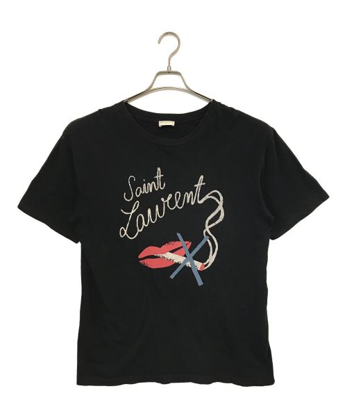 Saint Laurent Paris（サンローランパリ）Saint Laurent Paris (サンローランパリ) スモーキングプリントTシャツ ブラック サイズ:Ｍの古着・服飾アイテム