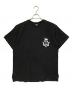 stussyステューシー）の古着「CROWN WORLD TOUR LOGO TEE」｜ブラック