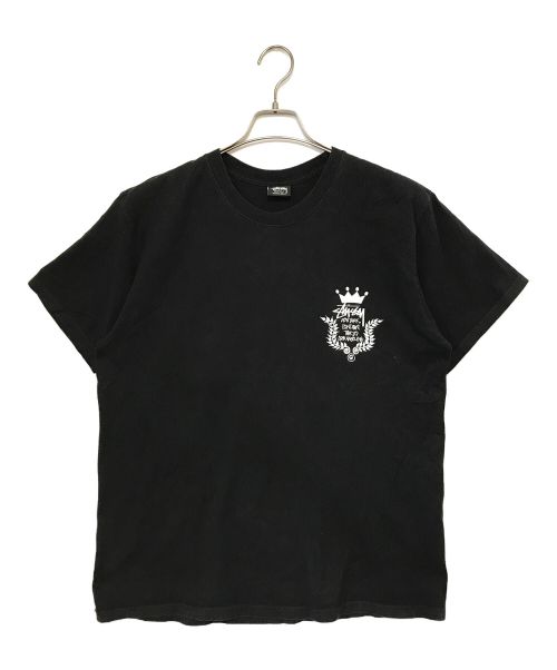 stussy（ステューシー）stussy (ステューシー) CROWN WORLD TOUR LOGO TEE ブラック サイズ:Ⅼの古着・服飾アイテム