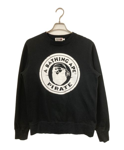 A BATHING APE（アベイシングエイプ）A BATHING APE (アベイシングエイプ) クルーネックスウェット ブラック サイズ:Ⅼの古着・服飾アイテム