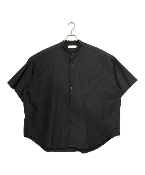 Graphpaper（グラフペーパー）Graphpaper (グラフペーパー) Oxford S/S Oversized Band Collar Shirt グレー サイズ:O/Sの古着・服飾アイテム