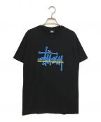 stussyステューシー）の古着「プリントTシャツ」｜ブラック