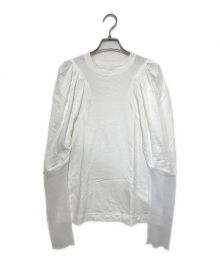 THINGS THAT MATTER（シングスザットマター）の古着「VOLUME SHOULDER TULLE CUT AND SEW TOPS」｜ホワイト