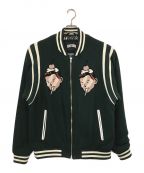 BILLIONAIRE BOYS CLUB×ICE CREAMビリオネアボーイズクラブ×アイスクリーム）の古着「FACES VARSITY JACKET」｜グリーン