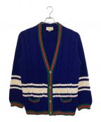 GUCCIグッチ）の古着「WOOL CARDIGAN W/PATCHE」｜ブルー