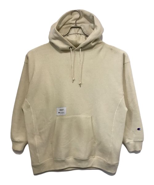 Champion（チャンピオン）Champion (チャンピオン) WTAPS (ダブルタップス) コラボパーカー アイボリー サイズ:LARGEの古着・服飾アイテム