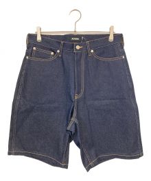 X-LARGE（エクストララージ）の古着「POLYGON LOGO DENIM SHORT PANTS」｜インディゴ