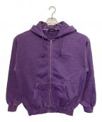 X-LARGEエックスラージ）の古着「PIGMENT DYED EMBOSS LOGO ZIP HOODED SWEAT」｜パープル