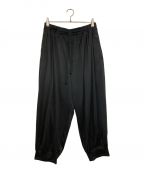 s'yteサイト）の古着「HIGH-GAUGE POLYESTER SMOOTH JERSEY PANTS WITH RIBBED HEMS」｜ブラック