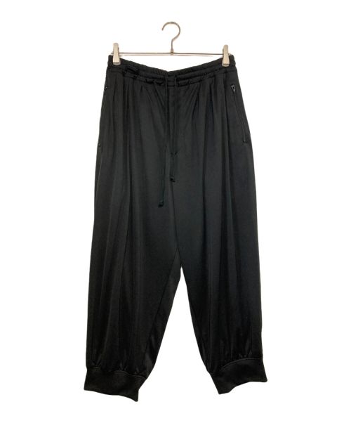 s'yte（サイト）s'yte (サイト) HIGH-GAUGE POLYESTER SMOOTH JERSEY PANTS WITH RIBBED HEMS ブラック サイズ:3の古着・服飾アイテム