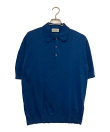 JOHN SMEDLEY（ジョンスメドレー）の古着「コットニットポロシャツ」｜ブルー