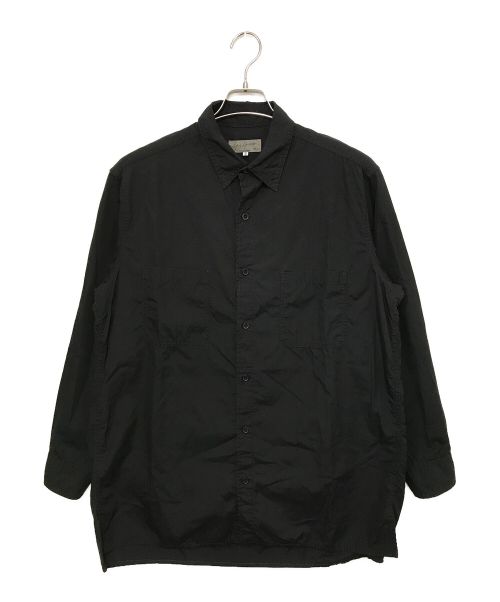 Yohji Yamamoto pour homme（ヨウジヤマモト プールオム）Yohji Yamamoto pour homme (ヨウジヤマモト プールオム) 環縫いコットンブロードシャツ ブラック サイズ:2の古着・服飾アイテム