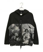 BURBERRYバーバリー）の古着「Rave Print Nylon Hooded Jacket」｜ブラック