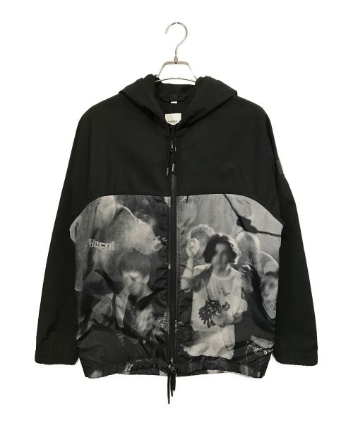 BURBERRY（バーバリー）BURBERRY (バーバリー) Rave Print Nylon Hooded Jacket ブラック サイズ:Sの古着・服飾アイテム