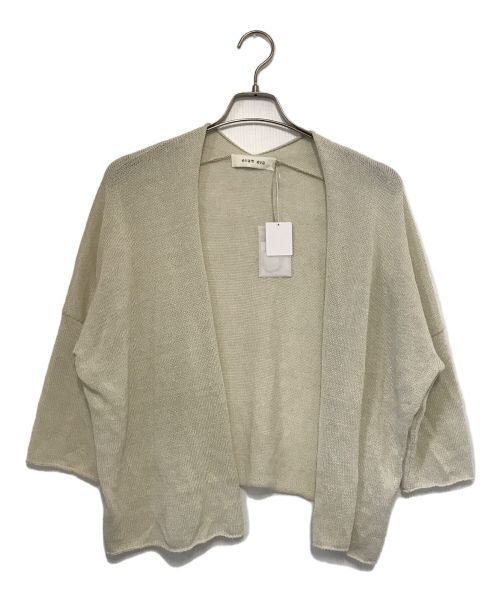 evam eva（エヴァムエヴァ）evam eva (エヴァムエヴァ) linen coil cardigan ベージュ サイズ:Ｍの古着・服飾アイテム