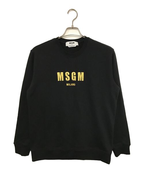 MSGM（エムエスジーエム）MSGM (エムエスジーエム) ロゴ刺繍クルーネックスウェット ブラック サイズ:Sの古着・服飾アイテム