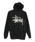 stussy (ステューシー) ロゴプリントジップパーカー ブラック サイズ:M：9000円