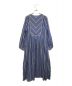 ne quittez pas (ヌキテパ) COTTON VOILE STRIPE DRESS ブルー サイズ:M：18000円