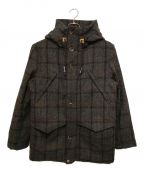 The Duffer of ST.George×Harris Tweedザ ダファーオブセントジョージ×ハリスツイード）の古着「ツイードダウンジャケット」｜ブラウン