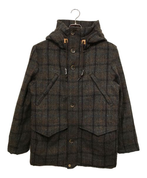 The Duffer of ST.George（ザ ダファーオブセントジョージ）The Duffer of ST.George (ザ ダファーオブセントジョージ) Harris Tweed (ハリスツイード) ツイードダウンジャケット ブラウン サイズ:Ⅼの古着・服飾アイテム