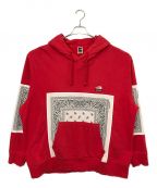 SUPREME×THE NORTH FACEシュプリーム×ザ ノース フェイス）の古着「Bandana Hooded Sweatshirt」｜レッド