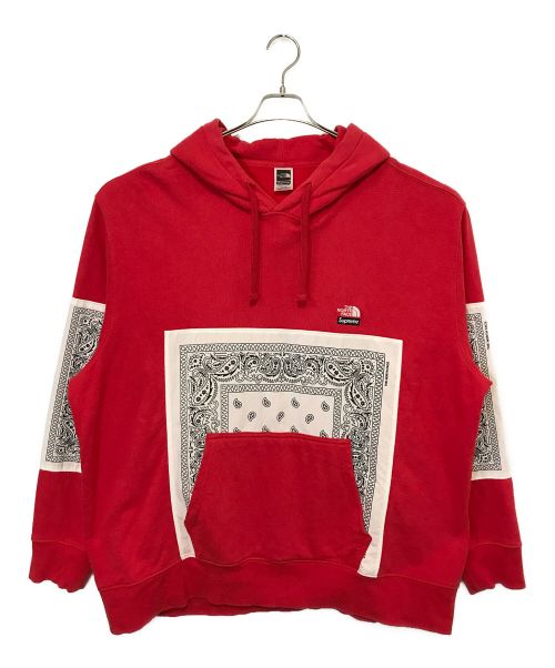 SUPREME（シュプリーム）SUPREME (シュプリーム) THE NORTH FACE (ザ ノース フェイス) Bandana Hooded Sweatshirt レッド サイズ:XXLの古着・服飾アイテム