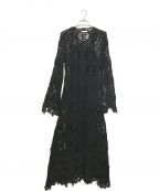 Ameriアメリ）の古着「MEDI FLOWER SAINT LACE DRESS」｜ブラック