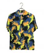 Aloha Blossomアロハブロッサム）の古着「CHUSEN DYE SHIRTS」｜オレンジ×ネイビー