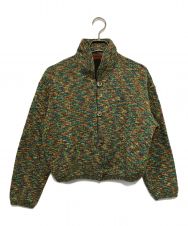 MISSONI (ミッソーニ) 総柄クロップカーディガン グリーン サイズ:M