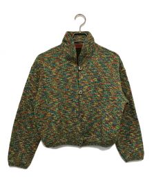 missoni（ミッソーニ）の古着「総柄クロップカーディガン」｜グリーン