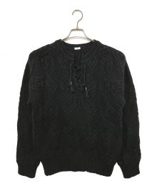 fujimoto（フジモト）の古着「Henry Neck Sweater with Butterfly」｜ブラック