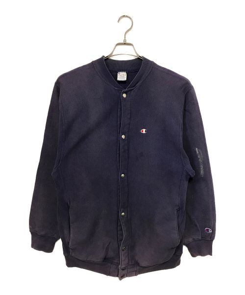 Champion REVERSE WEAVE（チャンピオン リバース ウィーブ）Champion REVERSE WEAVE (チャンピオン リバース ウィーブ) スナップカーディガン パープル サイズ:XLの古着・服飾アイテム