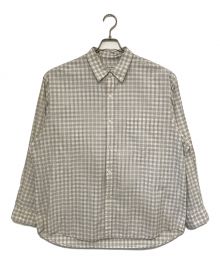 STEVEN ALAN（スティーブンアラン）の古着「POPLIN REGULAR COLLAR SHIRT-LOOSE」｜ホワイト