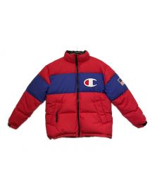 Champion（チャンピオン）の古着「ダウンジャケット」｜ブルー×レッド