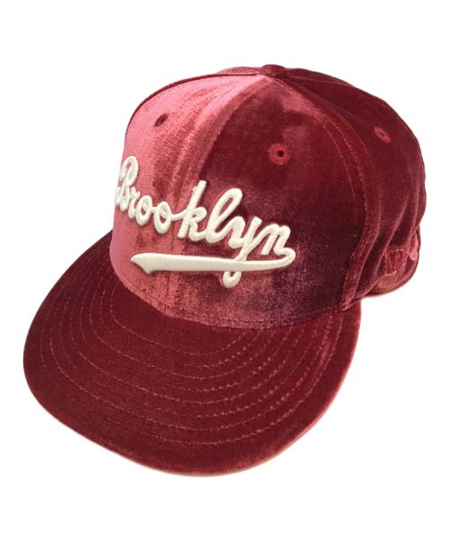 New Era（ニューエラ）New Era (ニューエラ) BROOKLYN DODGERSカラーベロアキャップ レッド サイズ:7 1/2の古着・服飾アイテム