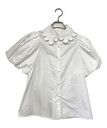 Bluelea（ブルレア）の古着「Scallop balloon blouse」｜ホワイト