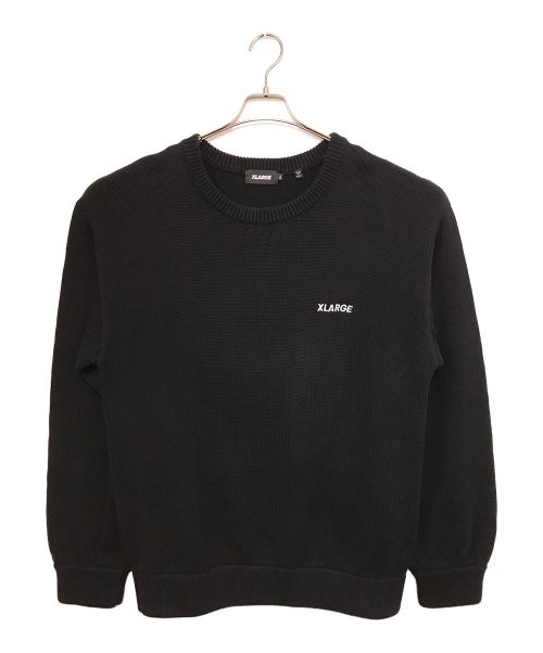 X-LARGE（エクストララージ）X-LARGE (エクストララージ) STANDARD LOGO KNIT ブラック サイズ:XLの古着・服飾アイテム