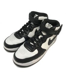 NIKE×stussy（ナイキ×ステューシー）の古着「Air Force 1 Mid "Black and Light Bone" / エア フォース 1 ミッド "ブラック アンド ライト ボーン"」｜ブラック×ホワイト