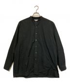 Graphpaperグラフペーパー）の古着「Oversized Band Collar Shirt」｜ブラック