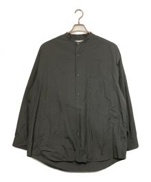 Graphpaper（グラフペーパー）の古着「BROAD OVERSIZED L/S BAND COLLAR SHIRT」｜グレー