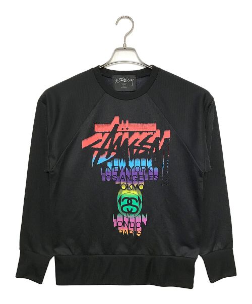 stussy（ステューシー）stussy (ステューシー) ワールドツアーカットソー ブラック サイズ:Mの古着・服飾アイテム