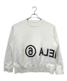 MM6 Maison Margiela（エムエムシックス メゾンマルジェラ）の古着「リバースロゴオーバーサイズスウェット」｜ホワイト