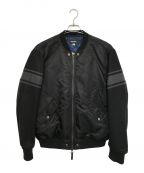 DIESELディーゼル）の古着「W-KNIT-TYPE BOMBER JACKET」｜ブラック