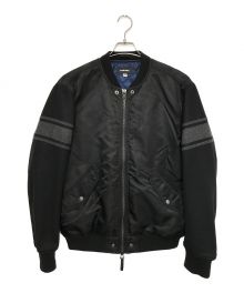 DIESEL（ディーゼル）の古着「W-KNIT-TYPE BOMBER JACKET」｜ブラック