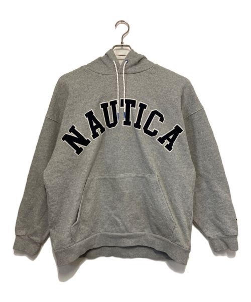 NAUTICA（ノーティカ）NAUTICA (ノーティカ) アーチロゴプルオーバーパーカー グレー サイズ:XLの古着・服飾アイテム