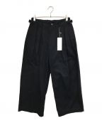 My Beautiful Landletマイビューティフルランドレット）の古着「MILITARY CLOTH TUCK WIDE PANTS」｜ネイビー